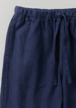 Loungewear|Trousers-TOAST Alfie Garment Dyed Herringbone Trousers DarkIndigo