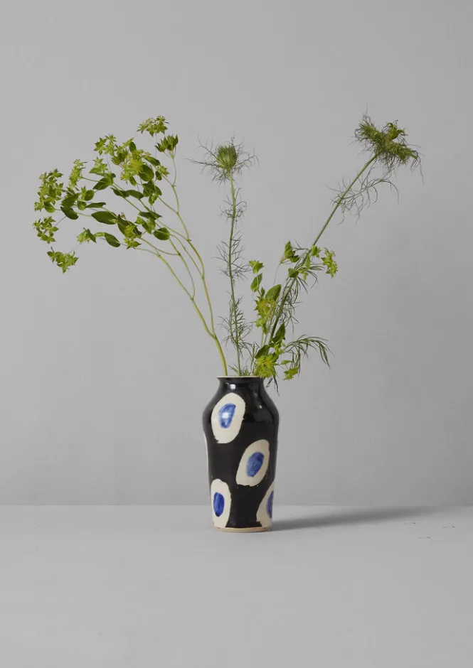 Decorative Pieces|Ceramics-TOAST Ali Hewson Cobalt Dash Vase Cobalt/Black