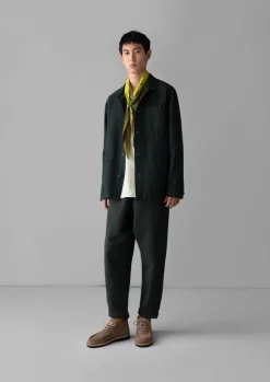 Workwear|Coats & Jackets-TOAST Arlo Garment Dyed Herringbone Jacket WashedBlack