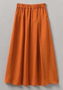 Skirts-TOAST Asymmetric Satin Crepe Skirt Spice
