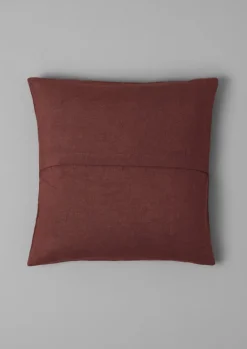 Textiles|Cushions & Covers-TOAST Basri Hand Embroidered Cushion Cover Conker