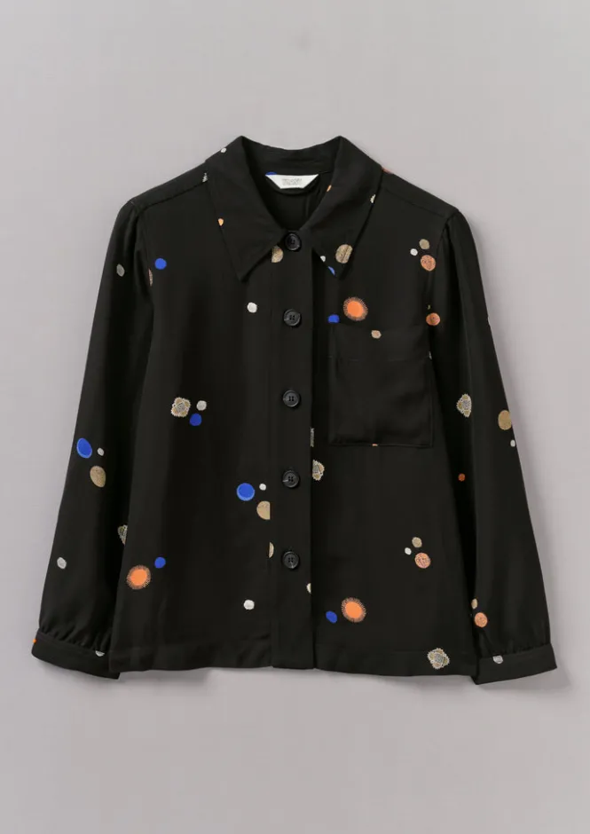 Shirts|Tops & Tees-TOAST Baya Cosmic Dot Print Shirt Black