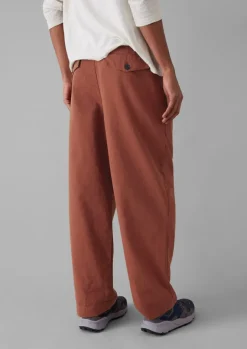 Workwear|Trousers-TOAST Bill Cotton Wide Leg Trousers RedGranite