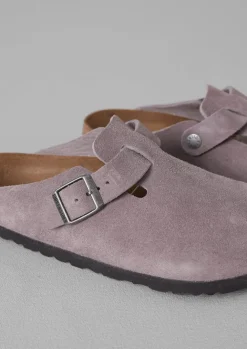 Shoes|Slippers-TOAST Birkenstock Boston Suede Clogs FadedPurple