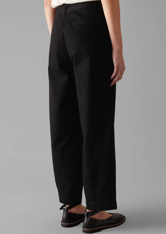 Denim|Jeans-TOAST Denim Side Button Trousers Black