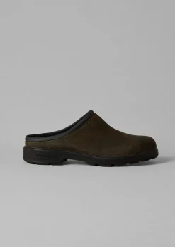 Shoes-TOAST Blundstone Waxed Suede Grip Clogs Olive