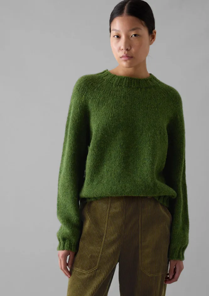 Knitwear-TOAST British Wool Sweater LawnGreen