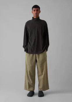 Loungewear|Tops & Tees-TOAST Brushed Cotton High Neck Lounge Top Bark