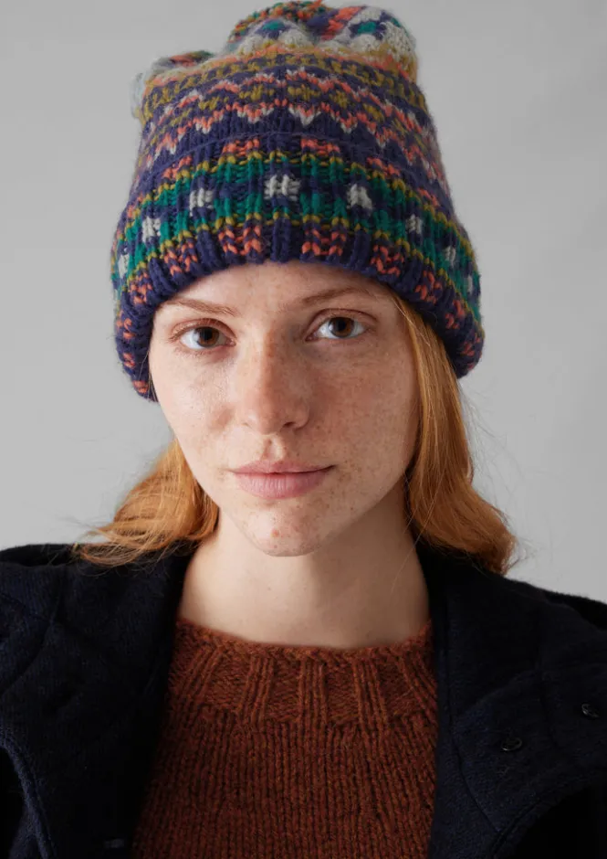 Hats, Scarves & Gloves-TOAST Chamula Hand Knit Hat BlueMulti