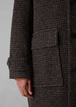 Coats & Jackets-TOAST Check Wool Overcoat BrownMarl