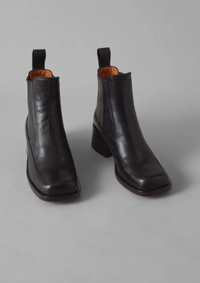 Boots-TOAST Chie Mihara Lotte Leather Boots Black