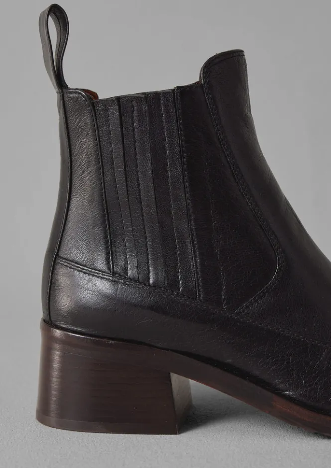 Boots-TOAST Chie Mihara Lotte Leather Boots Black