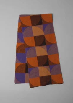 Hats, Scarves & Gloves-TOAST Colour Block Wool Scarf GingerMulti