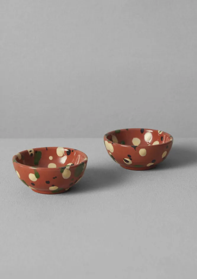 Ceramics|Tableware-TOAST Cortona Splatter Pinch Pot Set Terracotta/Multi