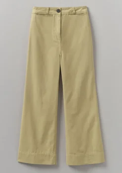 Trousers-TOAST Cotton Canvas Kick Flare Trousers ShaleStone