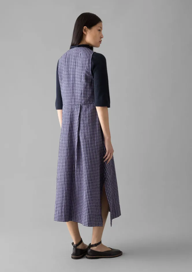 Dresses-TOAST Cotton Gingham Seersucker Dress Lilac