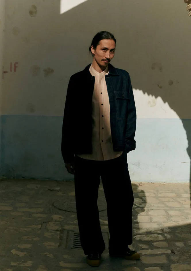 Denim|Workwear-TOAST Cotton Hemp Denim Jacket Indigo