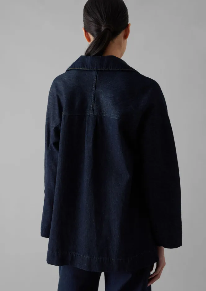 Denim|Tops & Tees-TOAST Cotton Hemp Denim Smock Indigo