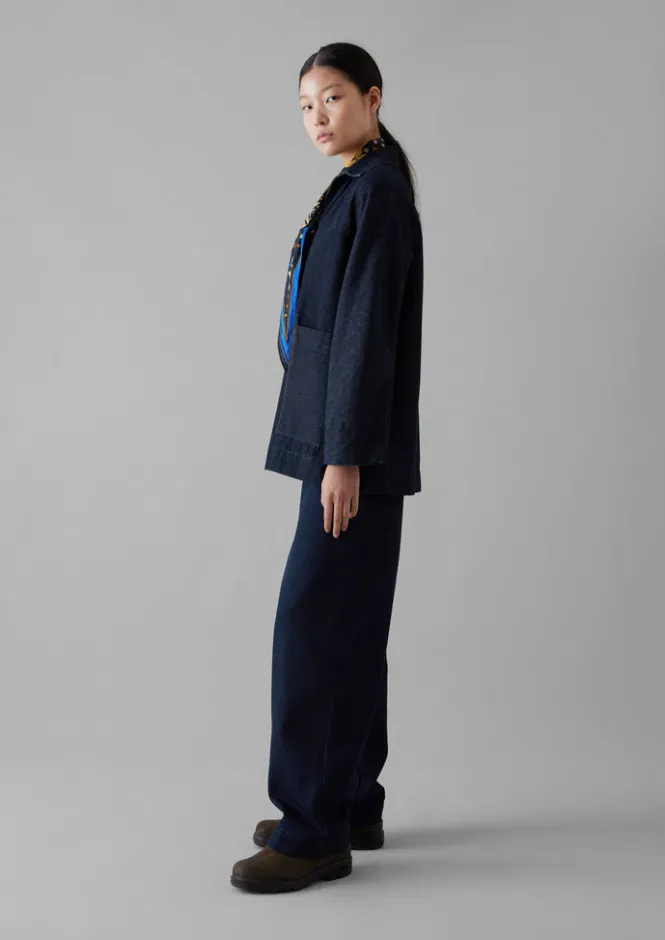 Denim|Tops & Tees-TOAST Cotton Hemp Denim Smock Indigo