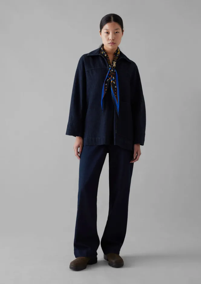 Denim|Tops & Tees-TOAST Cotton Hemp Denim Smock Indigo