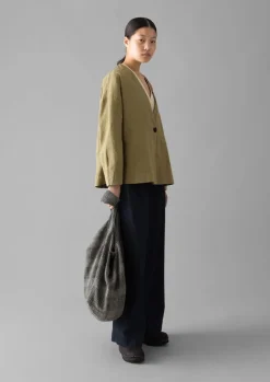Linen|Coats & Jackets-TOAST Cotton Linen Wrap Jacket GoldenSand