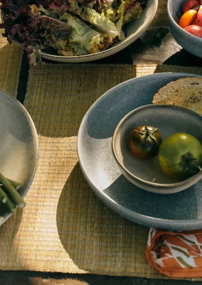 Ceramics-TOAST Cove Stoneware Deep Plate BlueGrey