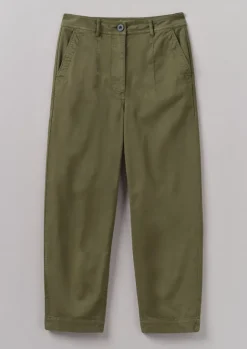 Trousers-TOAST Darted Cotton Twill Trousers PhosphoriteGreen