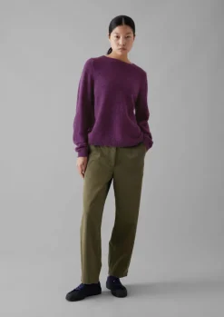 Trousers-TOAST Darted Cotton Twill Trousers PhosphoriteGreen