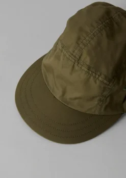 Hats, Scarves & Gloves-TOAST Decho Weatherproof Cotton Panelled Cap Olive