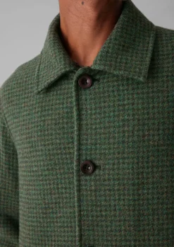 Coats & Jackets-TOAST Dogtooth Wool Chore Jacket ForestGreen