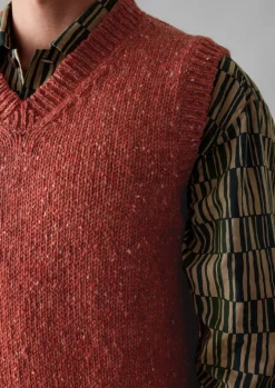 Knitwear-TOAST Donegal Wool Knitted Tank RoseQuartz