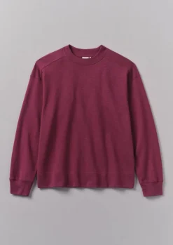 Tops & Tees|Shirts-TOAST Dropped Shoulder Loopback Jersey Sweatshirt Fuchsia