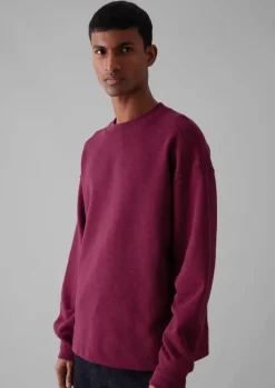 Tops & Tees|Shirts-TOAST Dropped Shoulder Loopback Jersey Sweatshirt Fuchsia