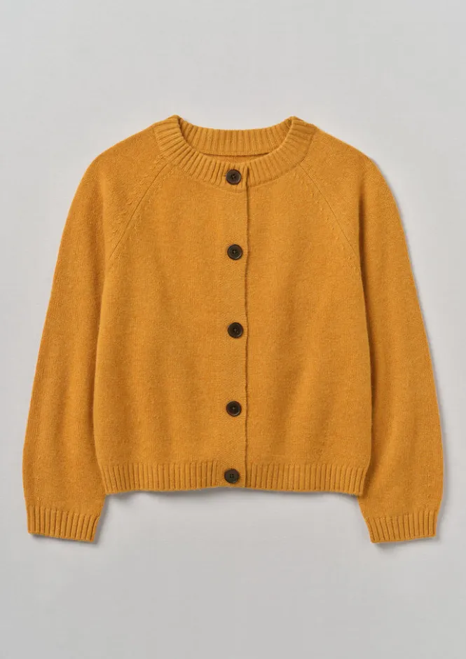 Cashmere|Knitwear-TOAST Eden Wool Cashmere Raglan Cardigan GingerMelange