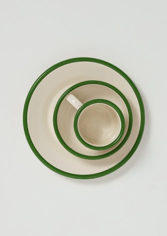 Outdoor|Kitchen-TOAST Enamel Bowl Cream/Leaf