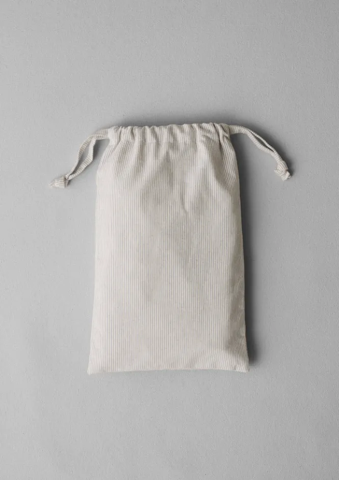 Textiles|Bed Linen-TOAST Fine Stripe Organic Cotton Duvet Cover Ecru/SmokeBlue
