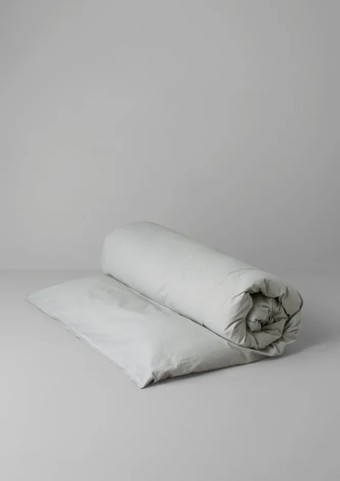 Textiles|Bed Linen-TOAST Fine Stripe Organic Cotton Duvet Cover Ecru/SmokeBlue