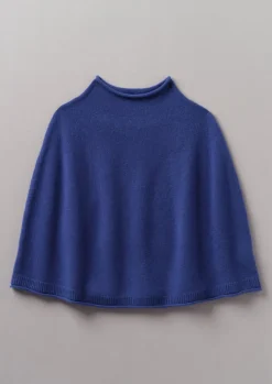 Knitwear-TOAST Fine Wool Cashmere Poncho Bilberry