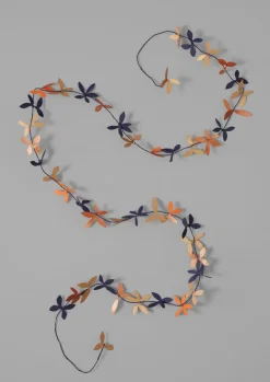 Christmas Decorations-TOAST Floral Paper Tinsel Midnight/Gold