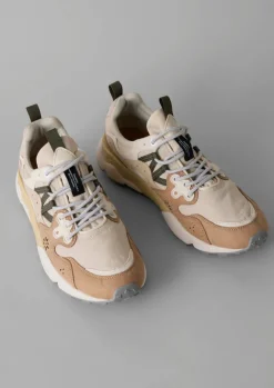 Trainers & Plimsolls-TOAST Flower Mountain Yamano Kaiso Panelled Trainers Ecru/Beige