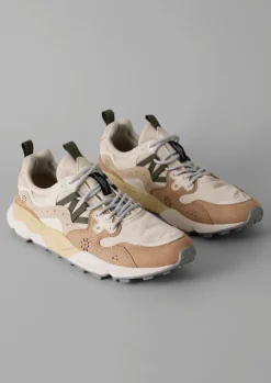 Trainers & Plimsolls-TOAST Flower Mountain Yamano Kaiso Panelled Trainers Ecru/Beige