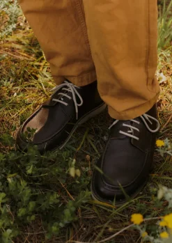 Shoes-TOAST Fracap Leather Camp Shoes DarkBrown
