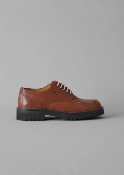 Shoes-TOAST Fracap Leather Postman Shoes Brown