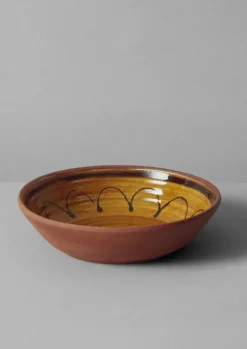 Ceramics|Tableware-TOAST Frances Savage Serving Bowl Honey/Terracotta