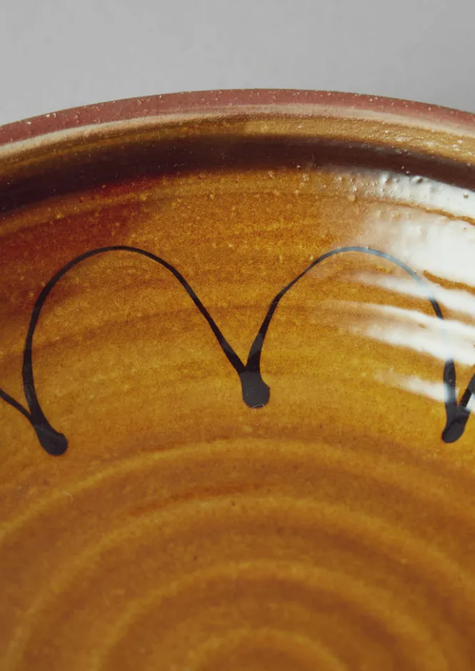 Ceramics|Tableware-TOAST Frances Savage Serving Bowl Honey/Terracotta