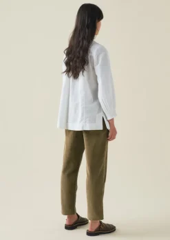 Cord|Trousers-TOAST Gabi Organic Cord Pull On Trousers DarkPear