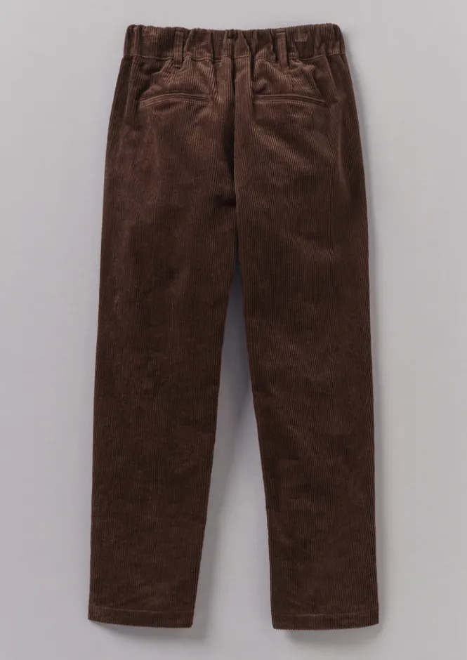Cord|Trousers-TOAST Gabi Organic Cord Pull On Trousers Chestnut
