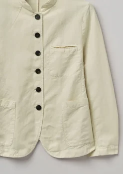 Coats & Jackets-TOAST Garment Dyed Cotton Linen Neat Jacket Parchment