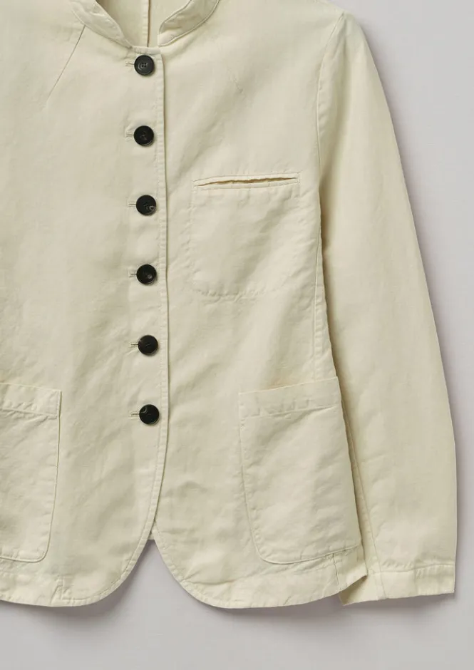 Coats & Jackets-TOAST Garment Dyed Cotton Linen Neat Jacket Parchment