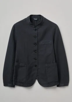 Coats & Jackets-TOAST Garment Dyed Cotton Linen Neat Jacket Slate